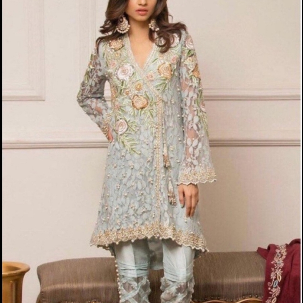 Pakistani/indian embroidered organza 3 pcs set